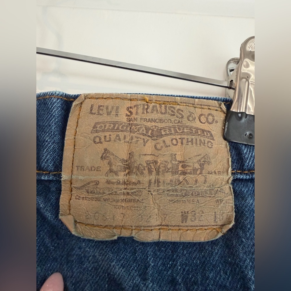 Vintage Levi’s Orange Tab 70’s 20517 0217 Denim Jeans Dark Wash Size 32 X 34 - Picture 9 of 14